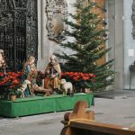 Vista de un belén de navidad en Málaga