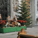 Vista de un belén de navidad
