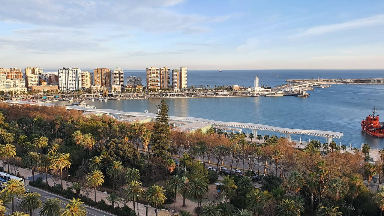 Vista panorámica del Parque de Málaga.