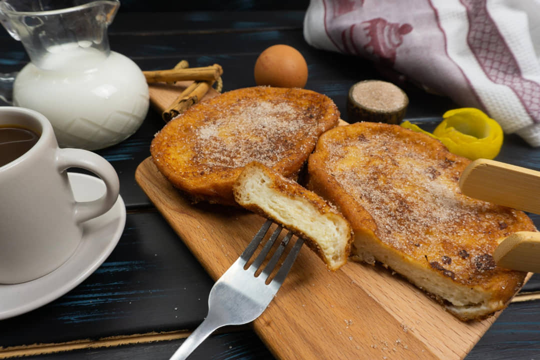 Se observa unas de las mejores torrijas de Málaga.