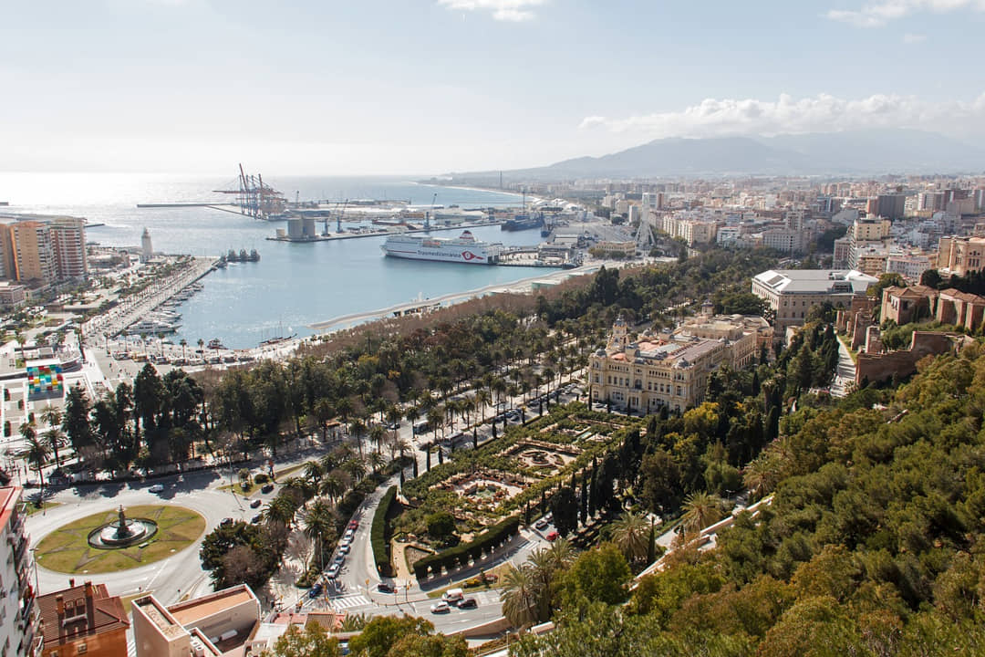 Imagen panorámica de la ruta de los castillo de Málaga