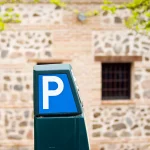 Parquimetro de la zona azul y verde en Marbella